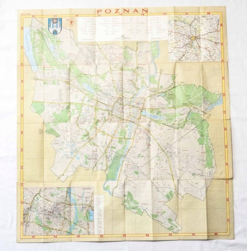 STARA MAPA POZNAŃ 1978
