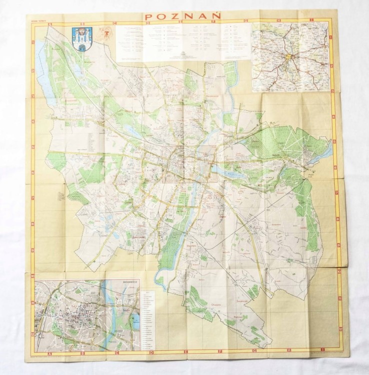 STARA MAPA POZNAŃ 1978