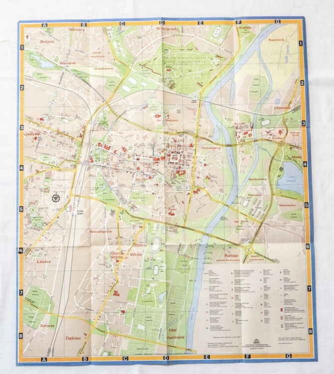 STARA MAPA POZNAŃ 1981