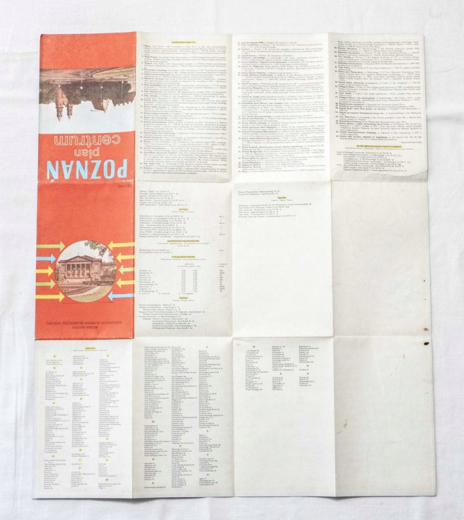 STARA MAPA POZNAŃ 1981