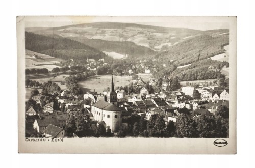 DUSZNIKI ZDRÓJ - WIDOK OGÓLNY, PANORAMA 1955