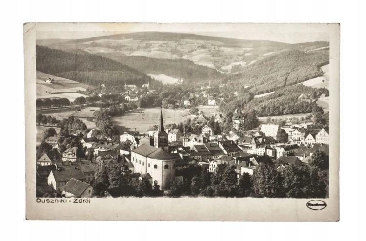 DUSZNIKI ZDRÓJ - WIDOK OGÓLNY, PANORAMA 1955