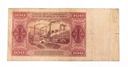 PRL (1944 - 1989), 100 ZŁOTYCH 1.07.1948,seria CT.
