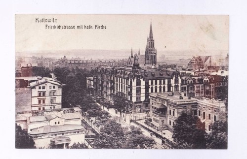 KATOWICE - ULICA WARSZAWSKA, KOŚCIÓŁ, pocz. XX w.