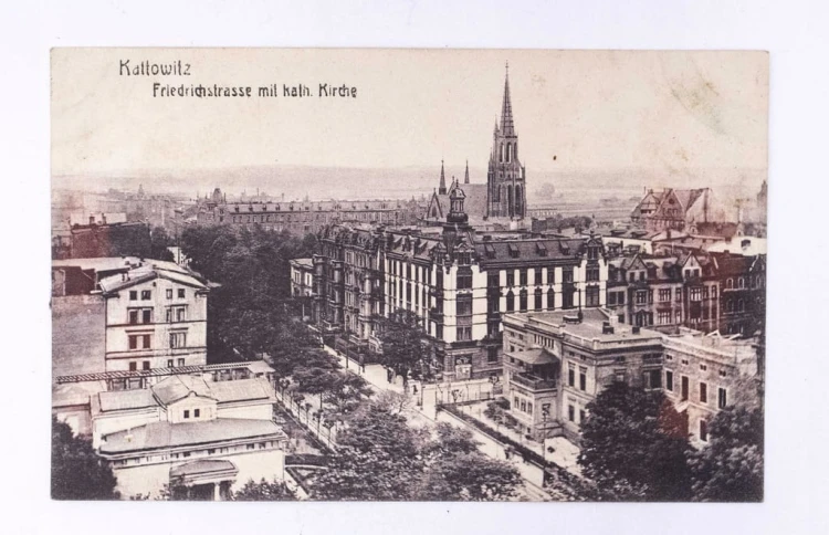 KATOWICE - ULICA WARSZAWSKA, KOŚCIÓŁ, pocz. XX w.