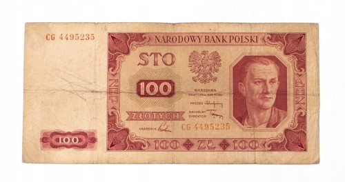 PRL (1944 - 1989), 100 ZŁOTYCH 1.07.1948,seria CG.