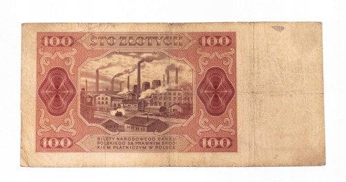 PRL (1944 - 1989), 100 ZŁOTYCH 1.07.1948,seria CG.