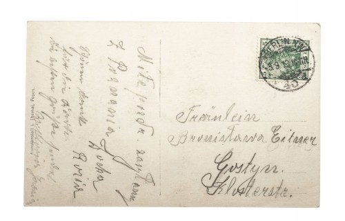 POCZTÓWKA WOJSKO PRUSKIE POZNAŃ / GOSTYŃ 1913