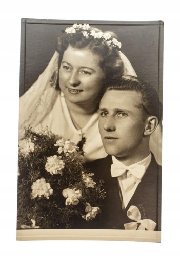 STARA FOTOGRAFIA MŁODA PARA, KROTOSZYN PRL