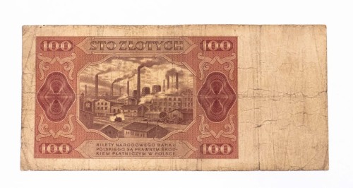 PRL (1944 - 1989), 100 ZŁOTYCH 1.07.1948,seria BW.