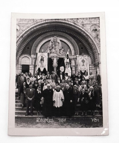 STARA FOTOGRAFIA POLSKA PIELGRZYMKA LOURDES 1957