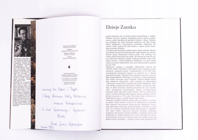 KSIĄŻKA ZAMEK W ŁAŃCUCIE 1991