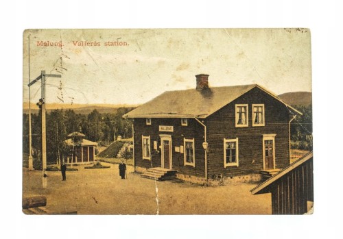 POCZTÓWKA MALUNG STACJA VALLERAS SZWECJA pocz.XXw.