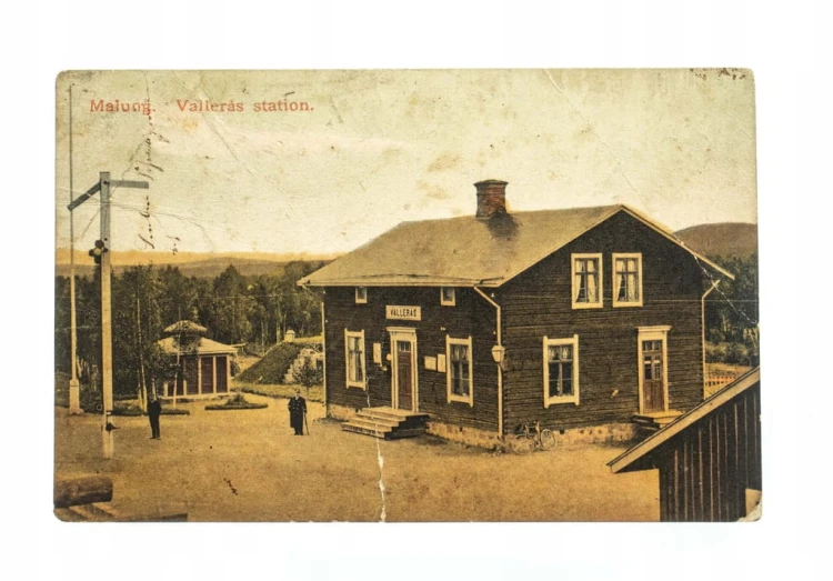 POCZTÓWKA MALUNG STACJA VALLERAS SZWECJA pocz.XXw.