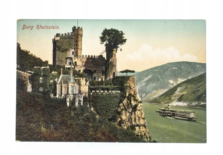 POCZTÓWKA ZAMEK BURG RHEINSTEN pocz. XX w.