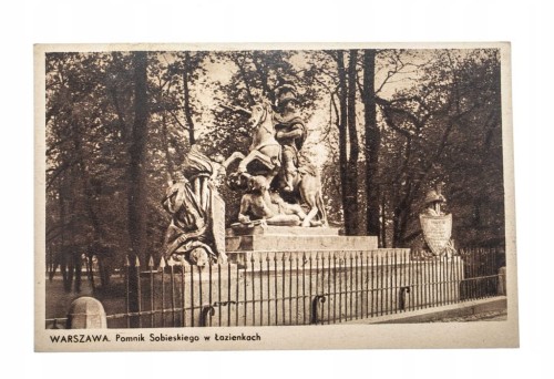 WARSZAWA - POMNIK SOBIESKIEGO W ŁAZIENKACH l. 30