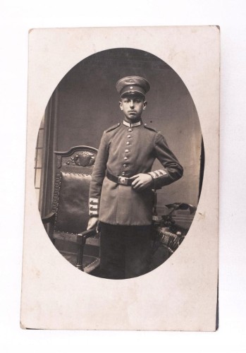 STARA FOTOGRAFIA MĘŻCZYZNA W MUNDURZE, PRUSAK 1 WŚ
