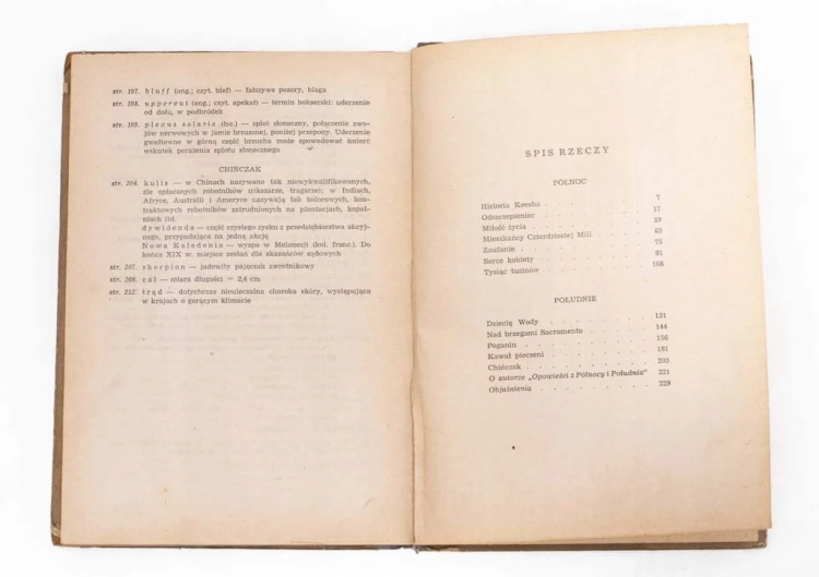 STARA KSIĄŻKA OPOWIEŚCI Z PÓŁNOCY I POŁUDNIA 1955