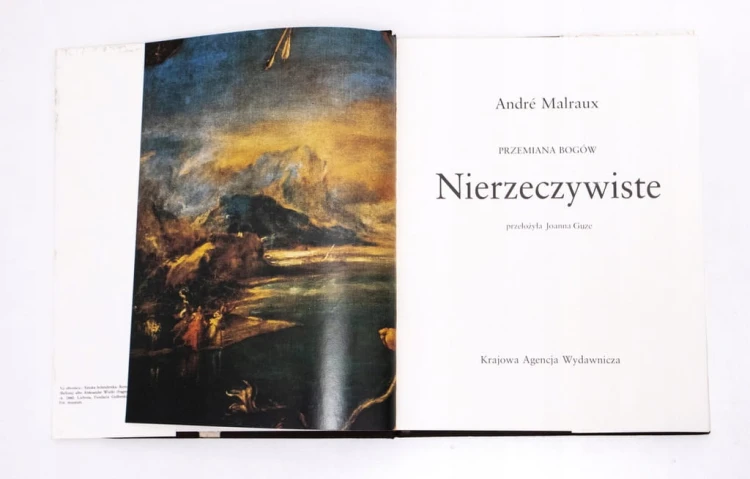 STARA KSIĄŻKA NIERZECZYWISTE A. MALRAUX 1985