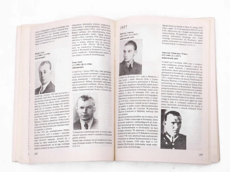 STARA KSIĄŻKA PAMIĘCI POLEGŁYCH LOTNIKÓW 1933-1939