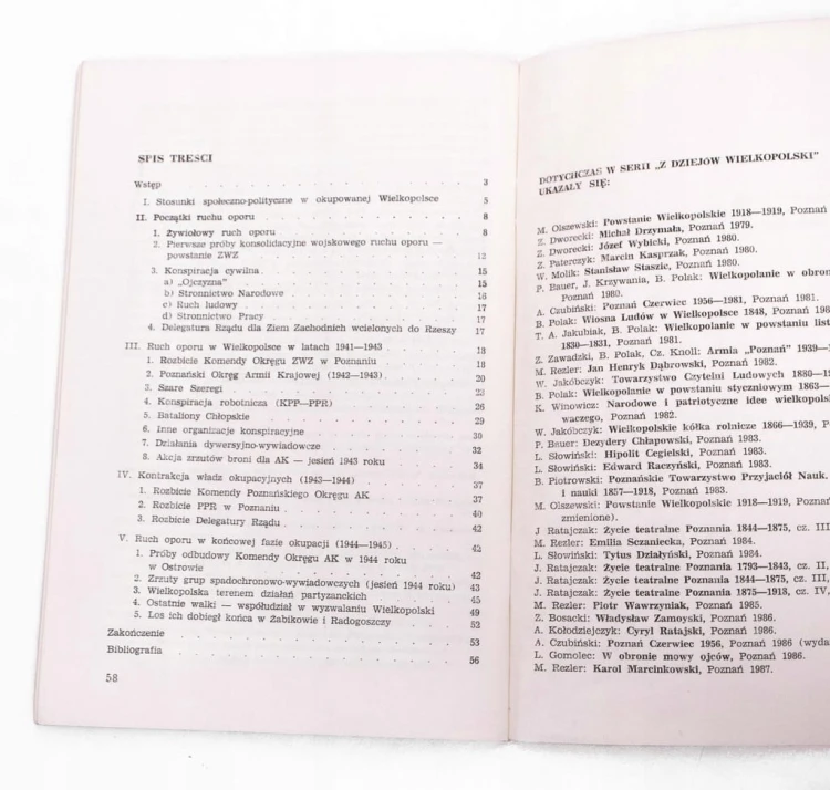 STARA KSIĄŻKA KONSPIRACJA WIELKOPOLSKA 1939-1945