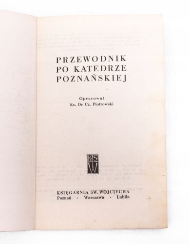 STARA KSIĄŻKA PRZEWODNIK PO KATEDRZE POZNAŃ 1959