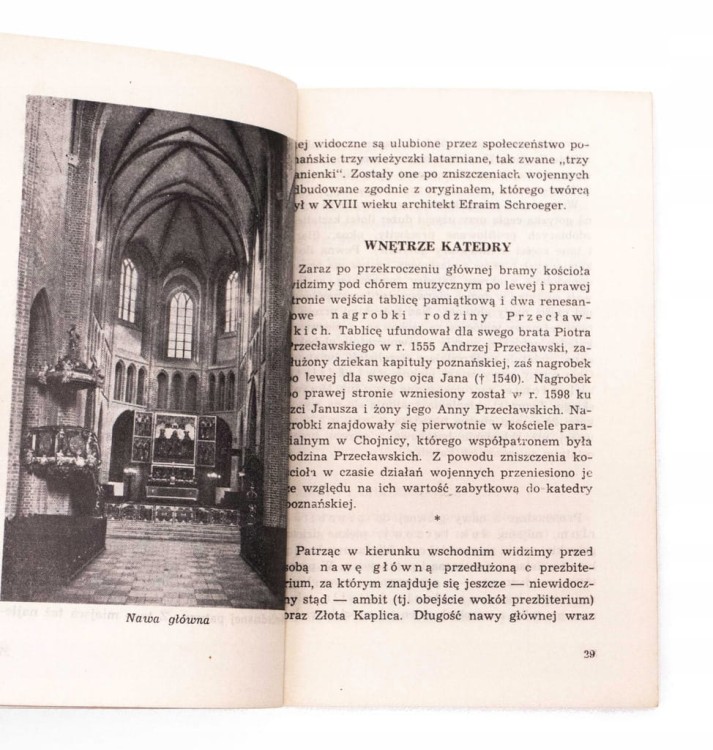 STARA KSIĄŻKA PRZEWODNIK PO KATEDRZE POZNAŃ 1959
