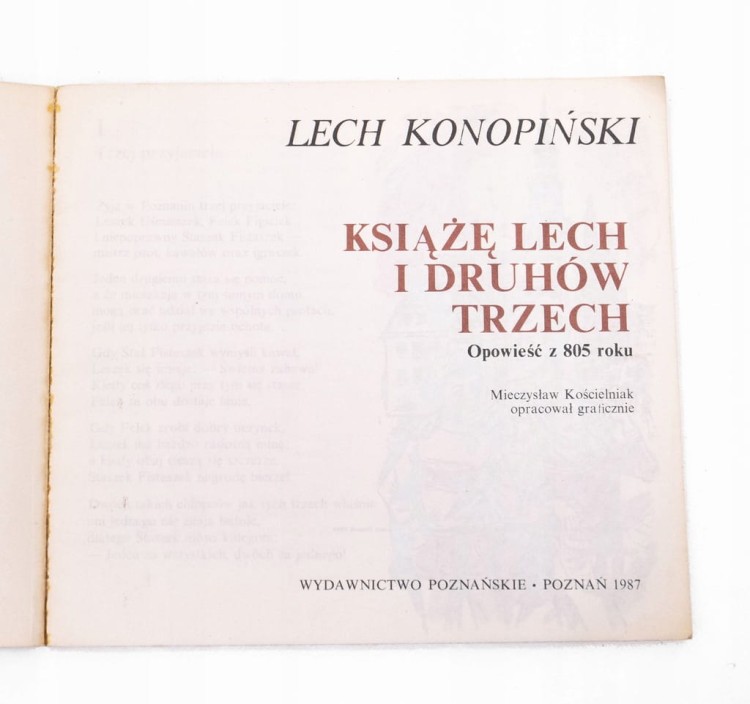 KSIĄŻKA BAJKA KSIĄŻĘ LECH I DRUCHÓW TRZECH 1987