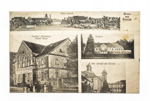 OWIŃSKA - PAŁAC, KLASZTOR, HOTEL, PANORAMA 1909
