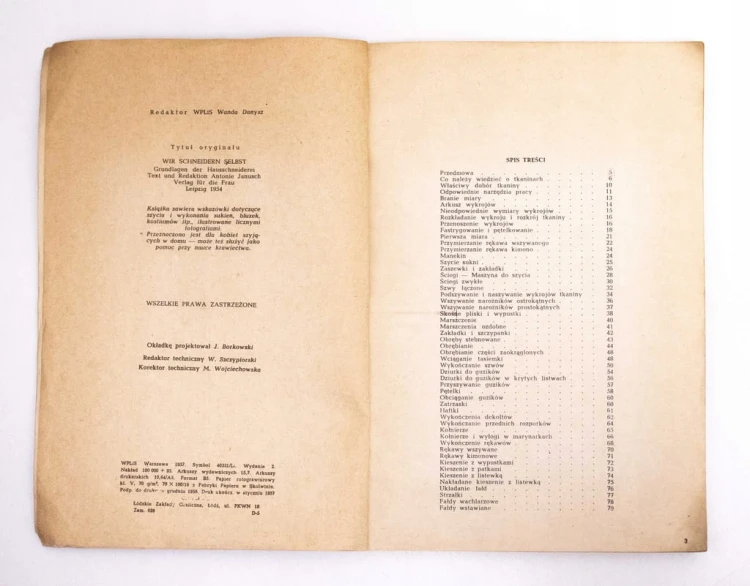 STARA KSIĄŻKA SZYJEMY W DOMU 1957