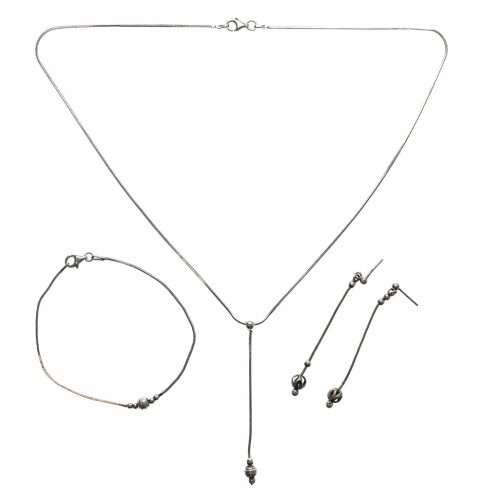 ZESTAW STAREJ SREBRNEJ BIŻUTERII 925