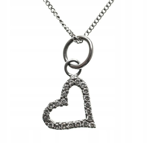 STARY SREBRNY WISIOREK Z KAMIENIEM 925 SERCE