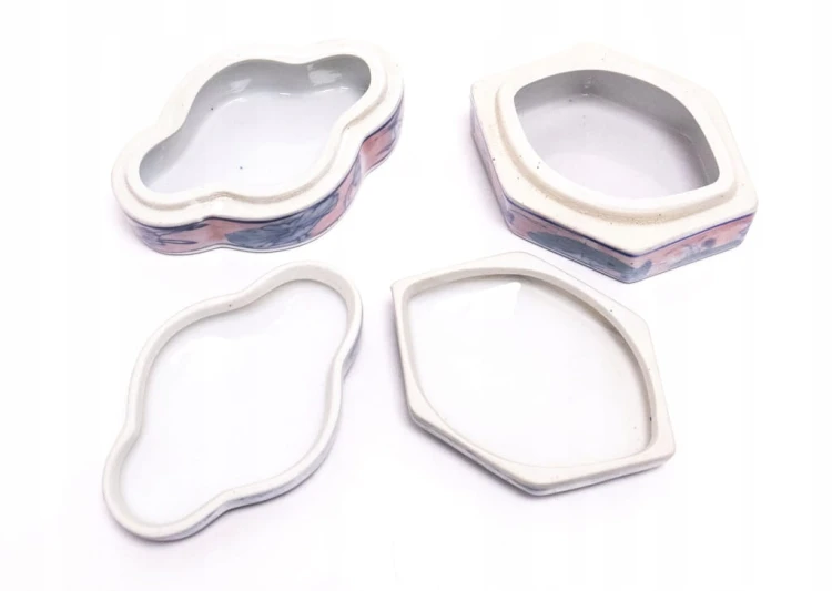ZESTAW STARYCH CHIŃSKICH SZKATUŁEK PORCELANOWYCH