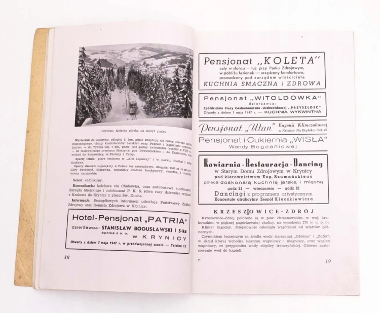 STARA KSIĄŻKA WCZASY W UZDROWISKACH POLSKI 1947