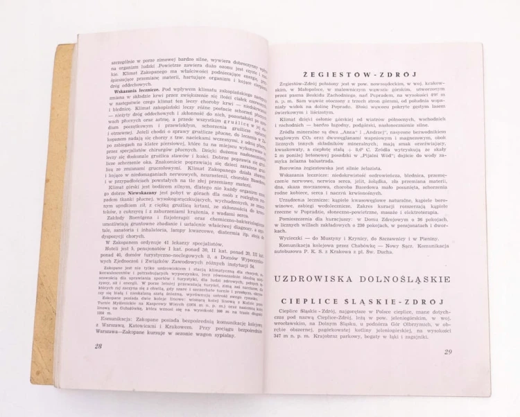 STARA KSIĄŻKA WCZASY W UZDROWISKACH POLSKI 1947