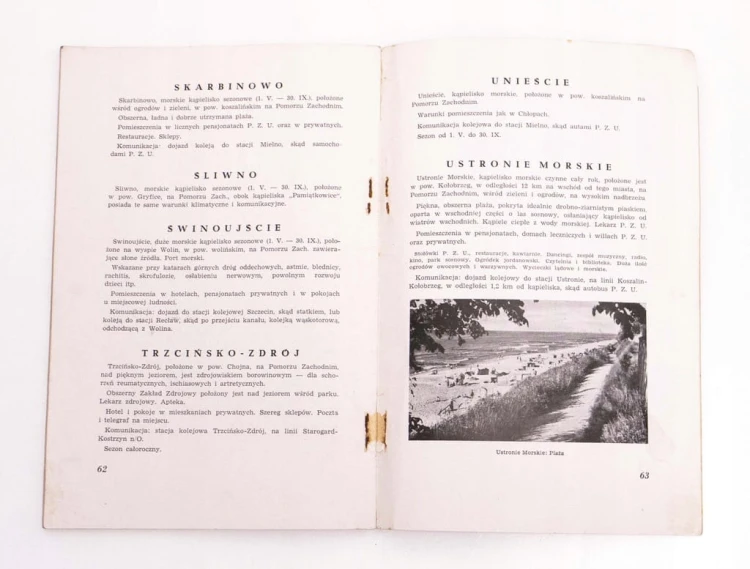 STARA KSIĄŻKA WCZASY W UZDROWISKACH POLSKI 1947