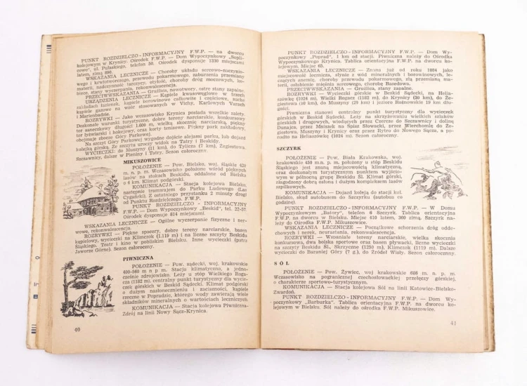 STARA KSIĄŻKA PRZEWODNIK WCZASÓW 1950