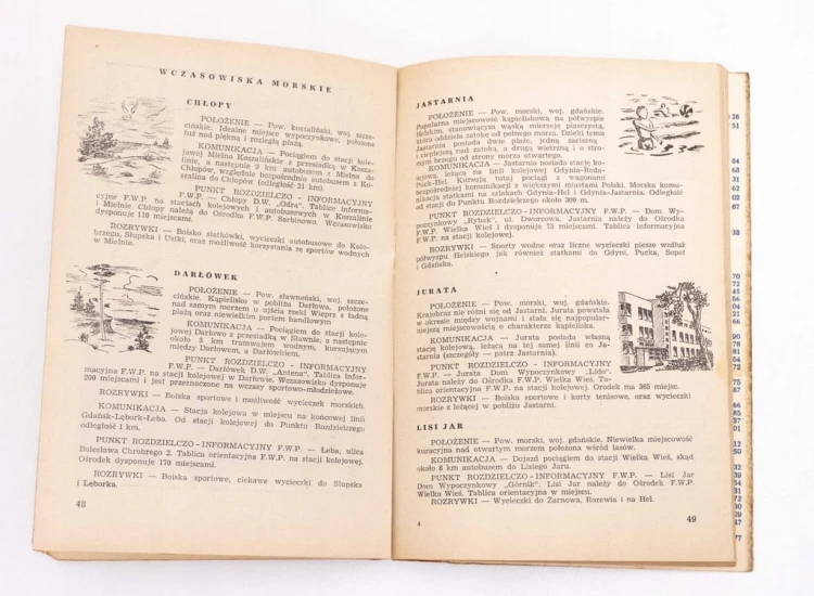 STARA KSIĄŻKA PRZEWODNIK WCZASÓW 1950