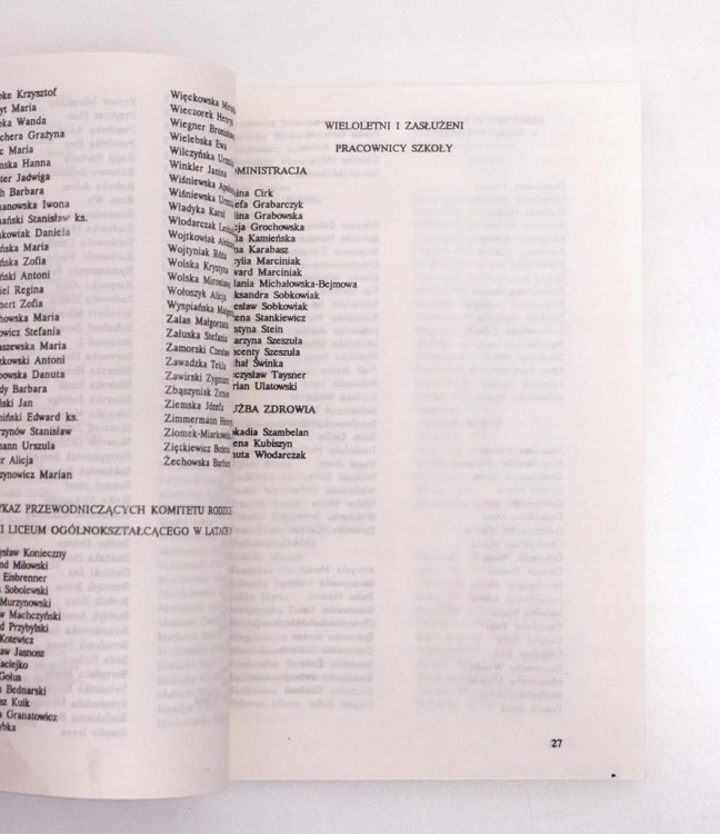 STARA KSIĄŻKA JEDNODNIÓWKA II LO POZNAŃ 1989