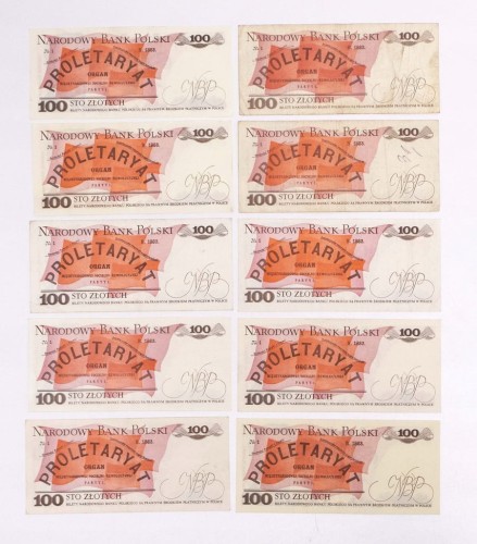 ZESTAW BANKNOTÓW PRL 100 ZŁ - nr 64