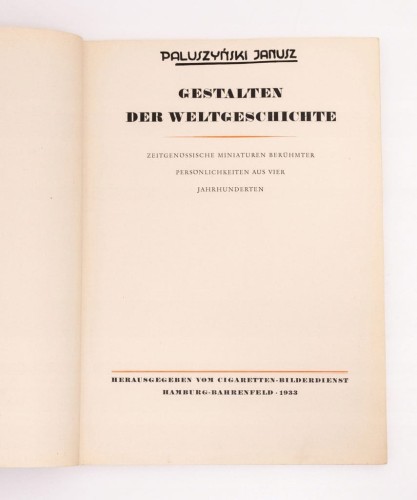 Gestalten der Weltgeschichte Postacie Histori 1933