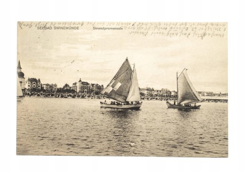 ŚWINOUJŚCIE - PROMENADA, ŻAGLÓWKI 1913