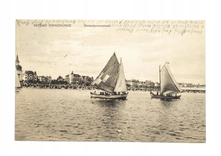 ŚWINOUJŚCIE - PROMENADA, ŻAGLÓWKI 1913