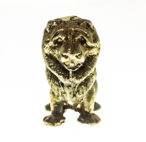 STARA MAŁA MOSIĘŻNA FIGURKA PIES CHOW CHOW