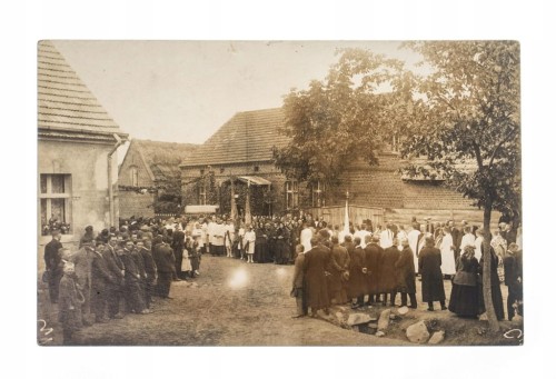 STARA FOTOGRAFIA BOŻE CIAŁO PROCESJA KOPCE ŁOMNICA