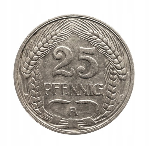 Niemcy 25 PFENNIG 1911 A ROK st.3+