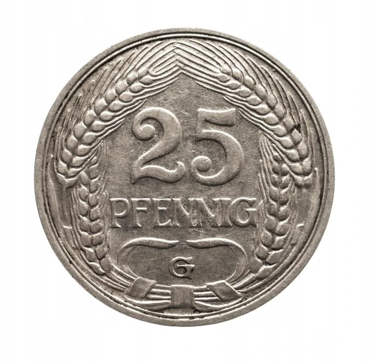 Niemcy 25 PFENNIG 1911 G ROK st.2-