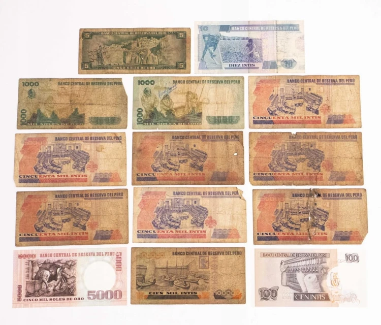 PERU - ZESTAW BANKNOTÓW 1974-1989 (NR 1)