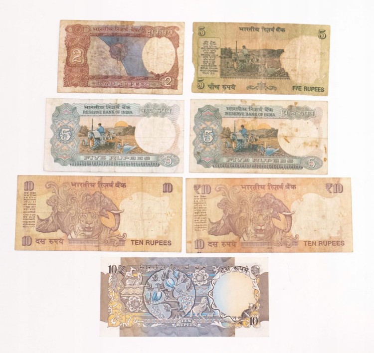 INDIE - ZESTAW BANKNOTÓW (NR 3)