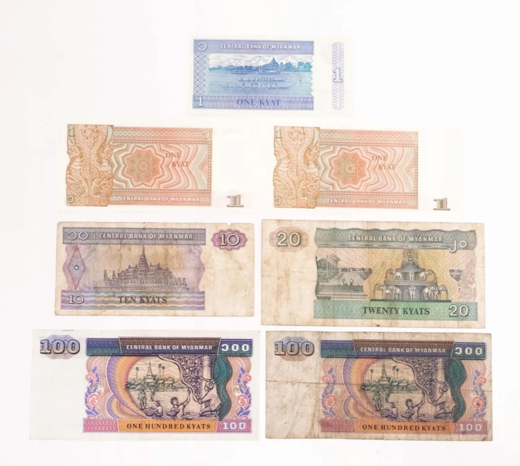 BIRMA - ZESTAW BANKNOTÓW (NR 1)